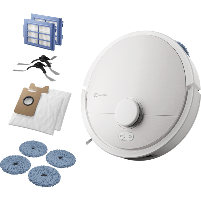 Electrolux ER81UW3SW 800 Robot Vacuum Cleaner with All-in-1 station robot usisivač bez vrećice Shell White 208 minuta