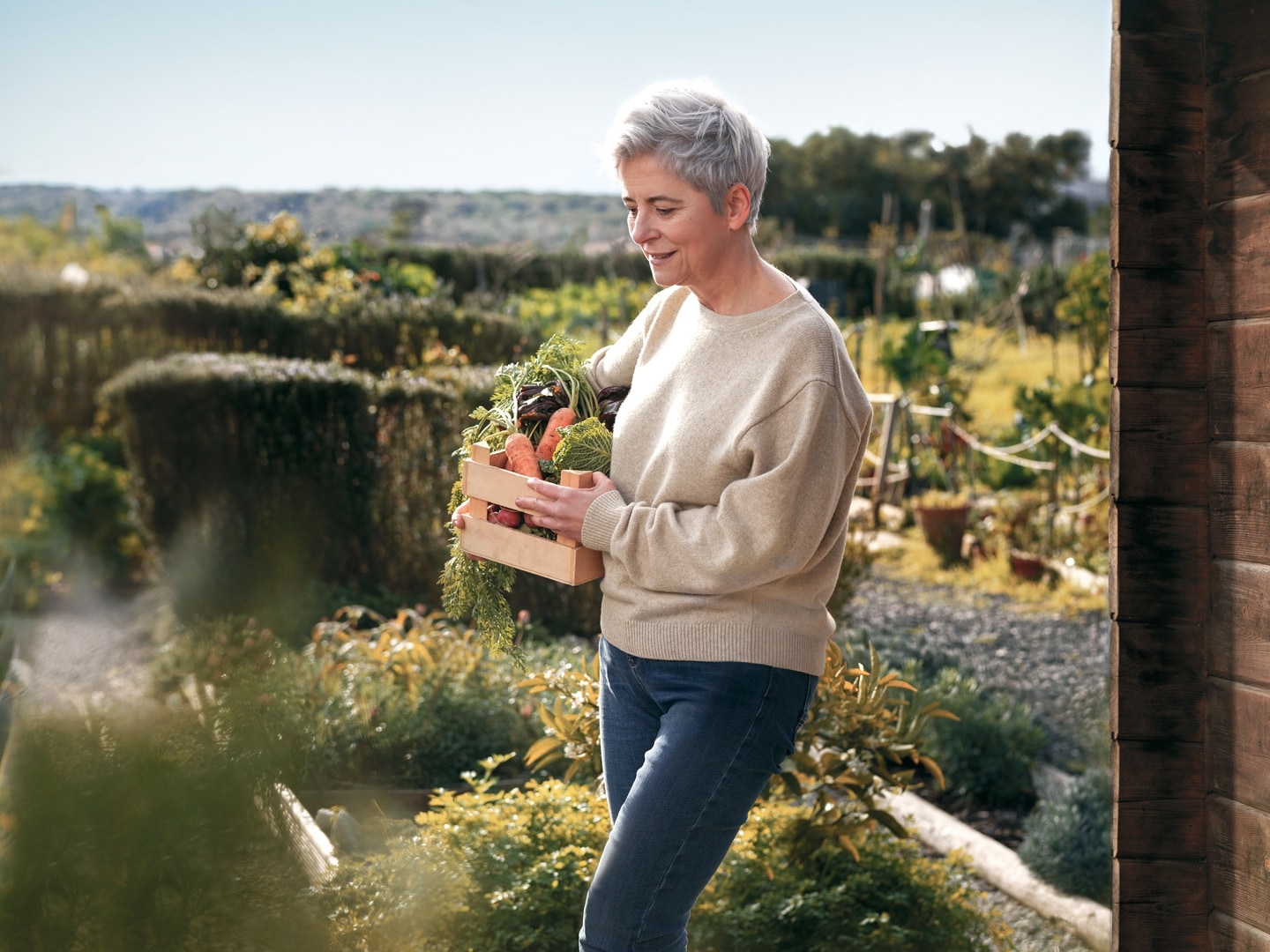 Woman in garden