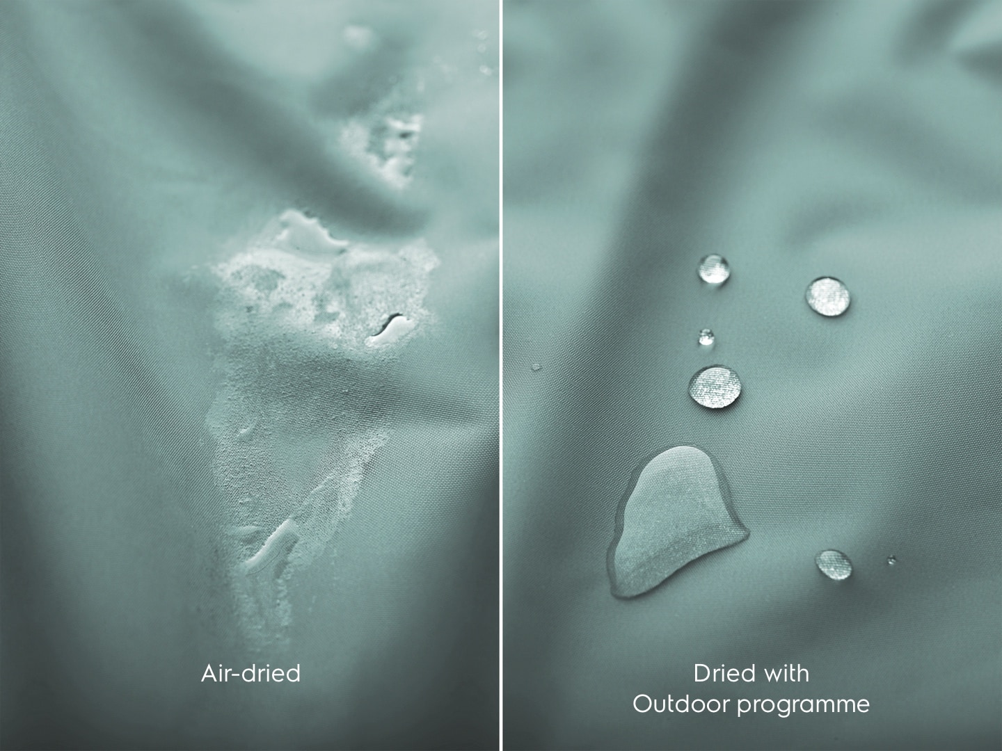 Water on fabric