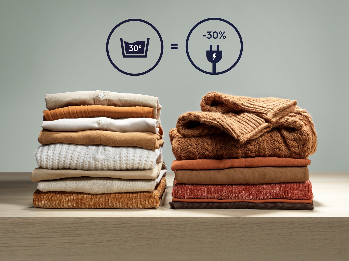 Folded clothes