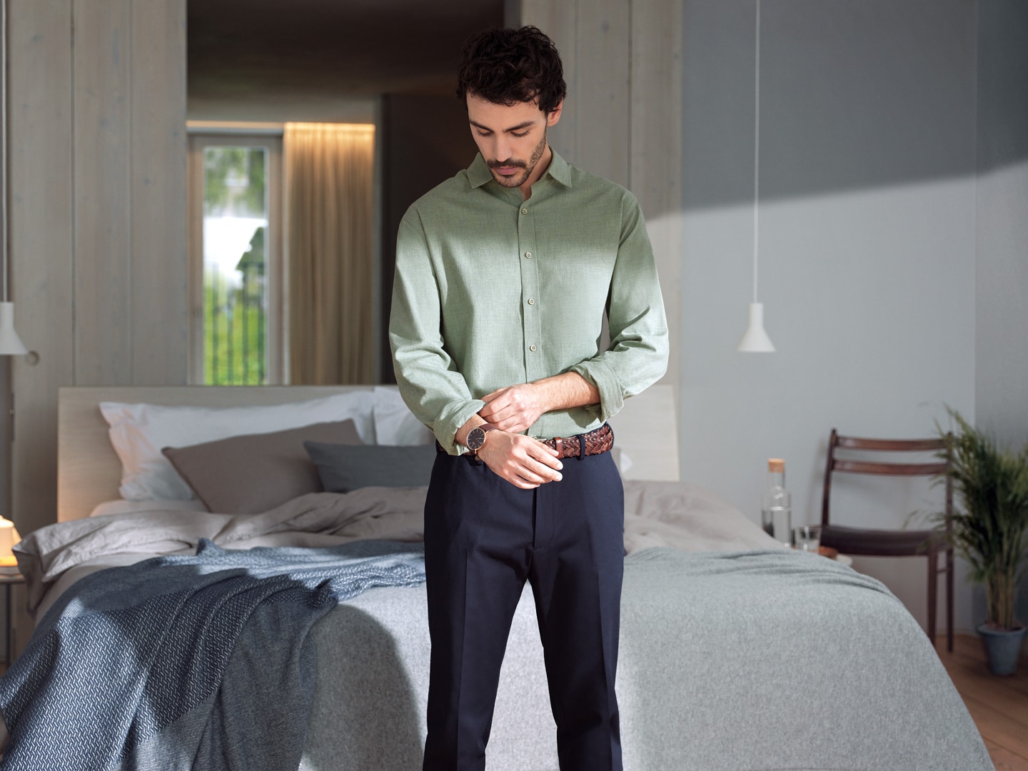 Man getting dressed
