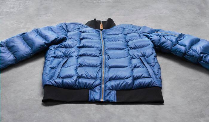 Blue down jacket