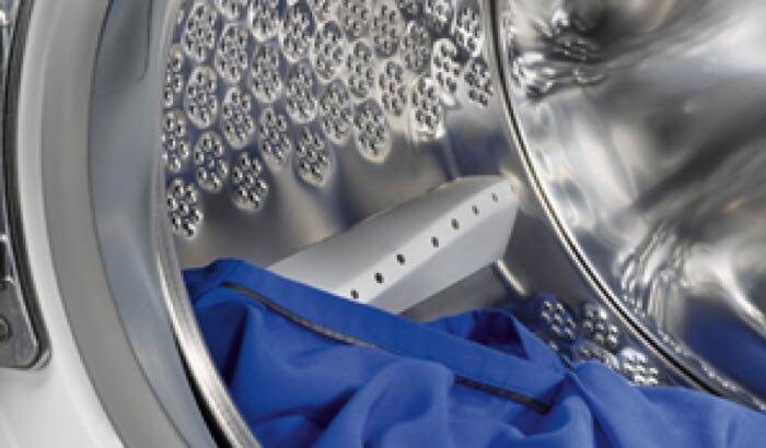 Inside a washing machine