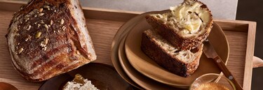 Buttered bread