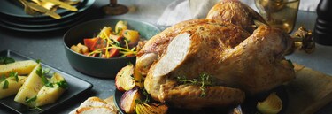 Turkey on cutting board