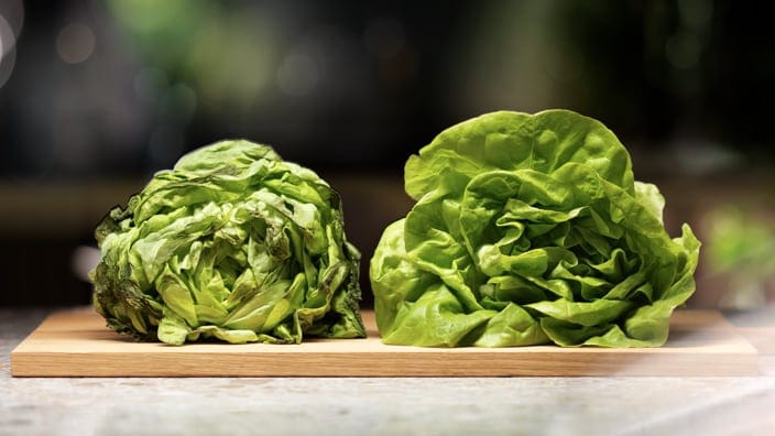 Cabbage on cutting board