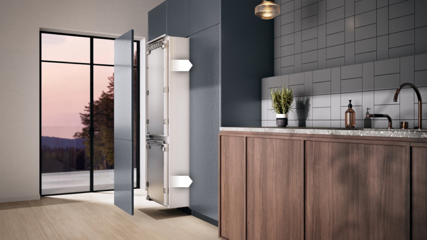 Modern kitchen with Electrolux fridge-freezer