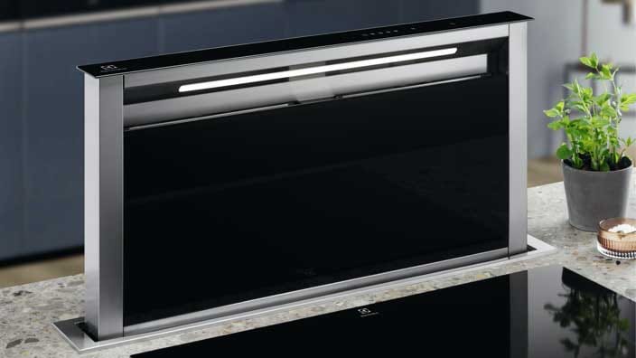 Downdraft hood