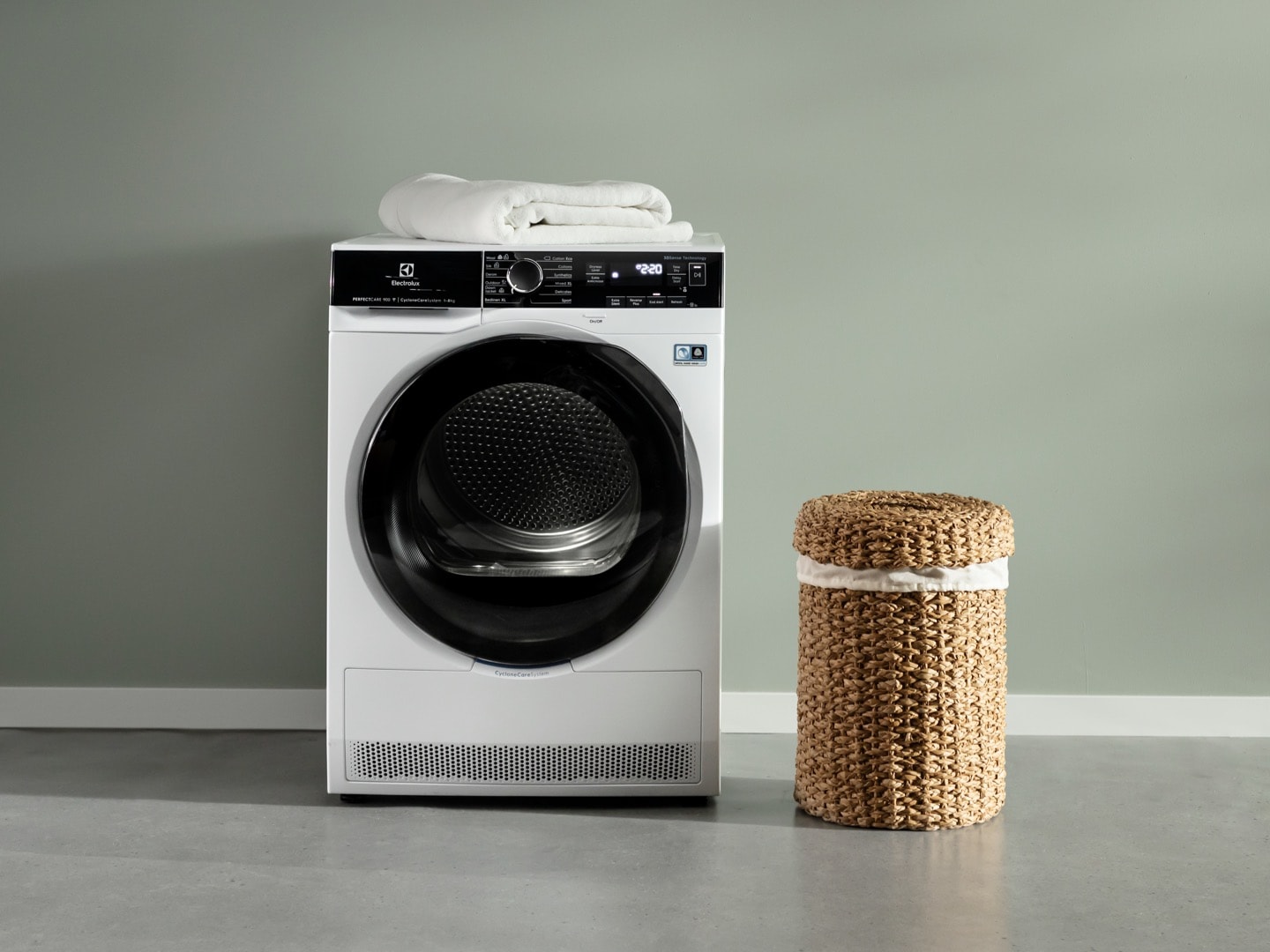 tumble dryer and  laundry basket