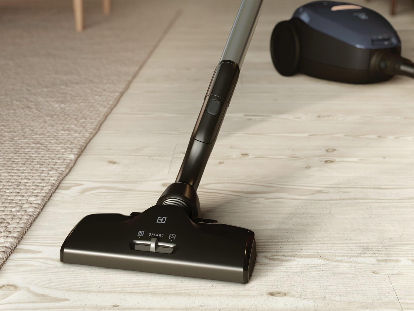 Black nozzle on floor