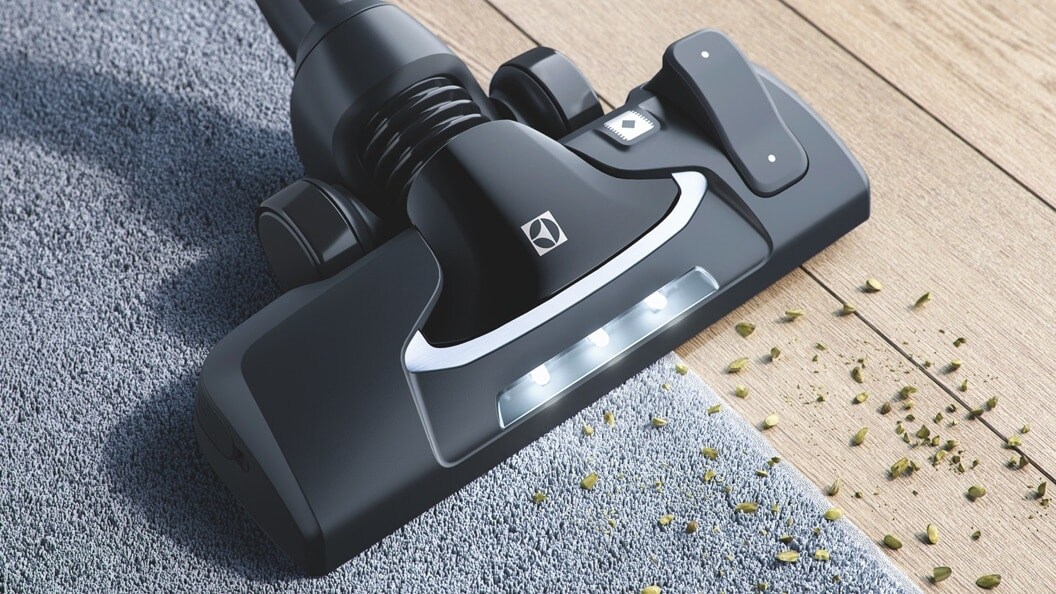 Black nozzle on carpet