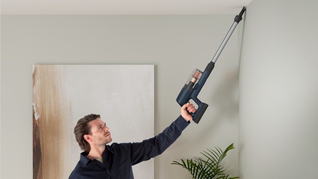 Vacuuming wall