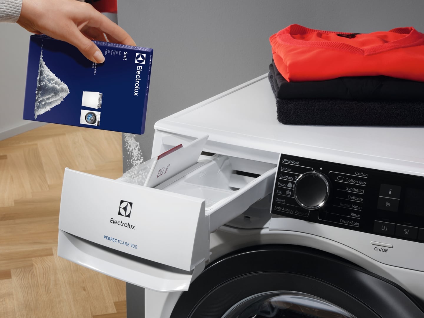 adding salt to washing machine